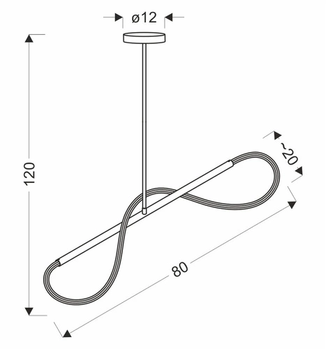 Závěsné svítidlo SUPREME zlaté LED 80 cm moderní lustr do obýváku a nad stůl