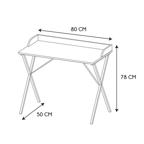 Psací stůl Brice moderní bílý s terrazzo na práci a studium 84 cm Intesi