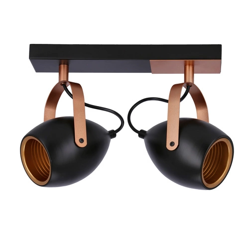 Moderní stropní lampa Anica černá se zlatou, nastavitelná do obýváku nebo kuchyně