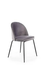 Čalouněná židle Nebraska šedý samet do jídelny a obýváku moderní Intesi