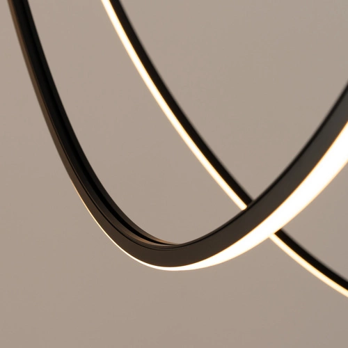 Moderní černý LED lustr ALVAR 3 do obýváku a jídelny 150 cm Thoro