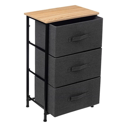 Černá moderní komoda Tissa se zásuvkami 45 cm do obýváku a ložnice 5five simply smart