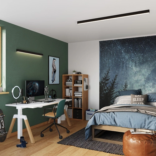 Stropní LED svítidlo PINNE 67 černé moderní kovové do kuchyně a obýváku Thoro