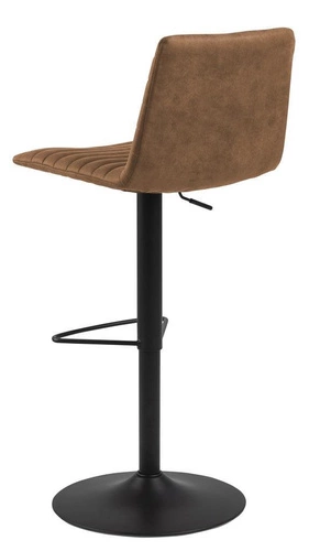 Barová židle Kimmy hnědá s opěrkou otočná čalouněná moderní do kuchyně a k ostrůvku Actona