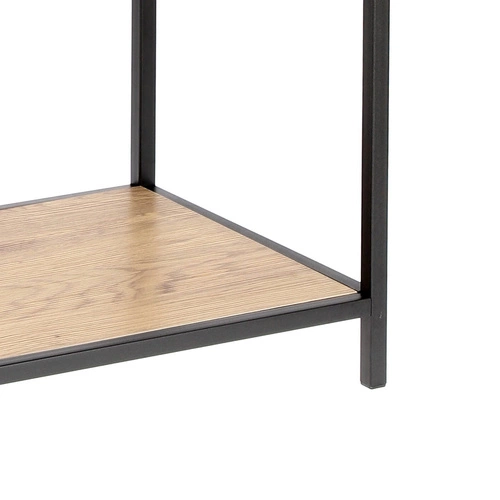 Regál do obýváku Oxford I moderní loftový na knihy 4 police dub a černý kov Intesi