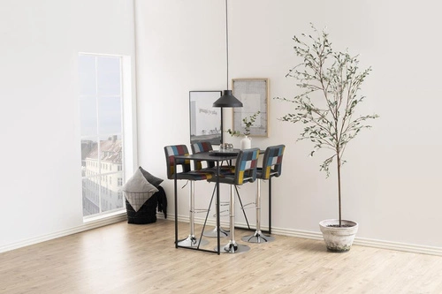 Barový stůl Seaford černý moderní industriální do kuchyně a jídelny 120x60 cm Actona