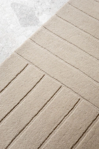 Vlněný koberec do obýváku Decor Dune Oyster 200x280 béžový moderní ručně tkaný