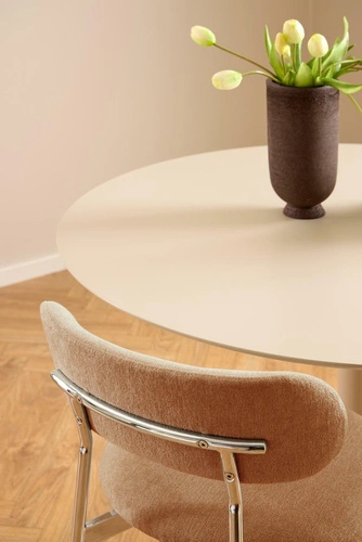 Židle Lyric Actona čalouněná terakota chrom moderní do jídelny