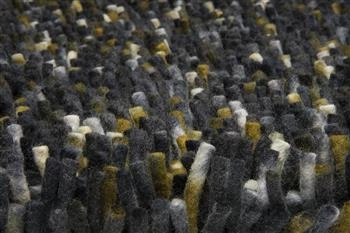 Vlněný koberec shaggy Shaggy Rocks modrý 250x350 moderní do obýváku Carpets&More