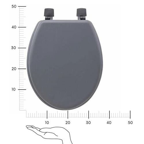 Šedé WC sedátko Colors z duroplastu moderní do koupelny