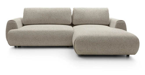 Rohová rozkládací pohovka pravá Ljung moderní béžová s úložným prostorem do obýváku Intesi