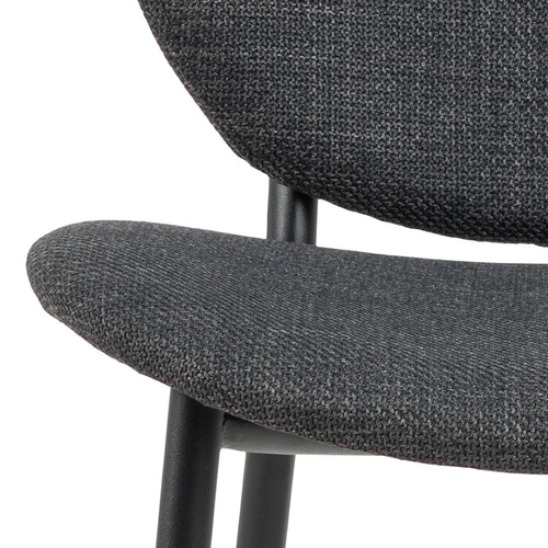 Jídelní židle Cliff Actona čalouněná šedá moderní na černých nohách