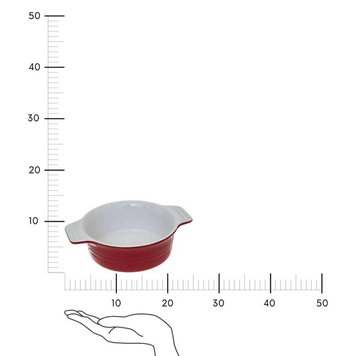 Kulatá keramická zapékací miska červená 13,4 cm 5five simply smart moderní