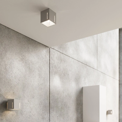 Moderní šedé nástěnné svítidlo PIXAR Sollux Lighting hliníkové do obýváku a ložnice