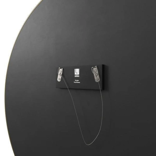 Kulaté závěsné zrcadlo Hubba 86 cm zlaté do předsíně a obýváku moderní Umbra