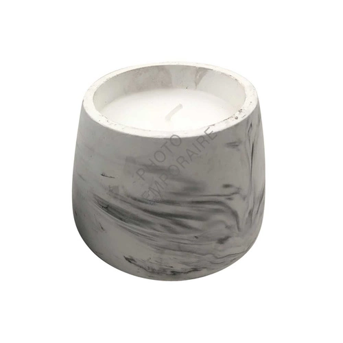 Vonná svíčka Marble L bílá Intesi moderní dekorativní do obýváku 13,5 cm