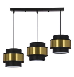 Závěsné svítidlo Prestige černo-zlaté 3bodové glamour do obýváku a jídelny 75 cm