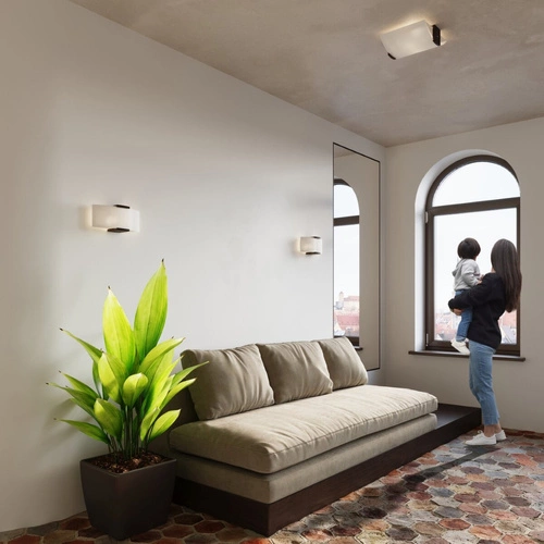 Dřevěné stropní svítidlo EMILIO Sollux moderní do obýváku a ložnice 33 cm