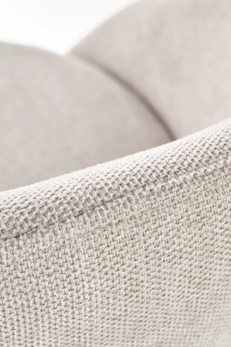 Čalouněná židle Eggy Intesi béžová s područkami na černých nohách do jídelny a obýváku