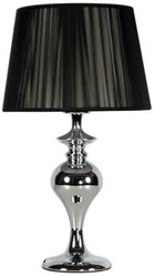 Stolní lampa Gillenia glamour stříbrná s textilním stínidlem do ložnice a obýváku 40 cm CANDELLUX