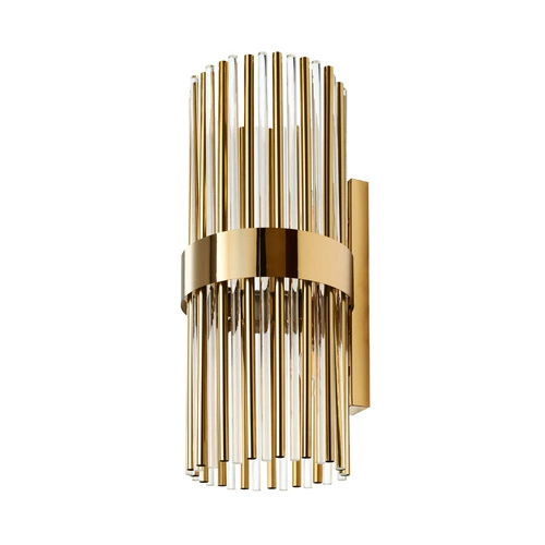 Zlatá nástěnná lampa LAGO 50 cm