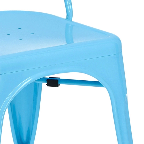 Kovová jídelní židle Paris modrá ve stylu Tolix do kuchyně a jídelny industriální D2.DESIGN