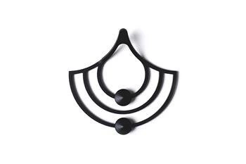 Kovový nástěnný věšák černý Husk XS POLYHEDRA moderní do předsíně