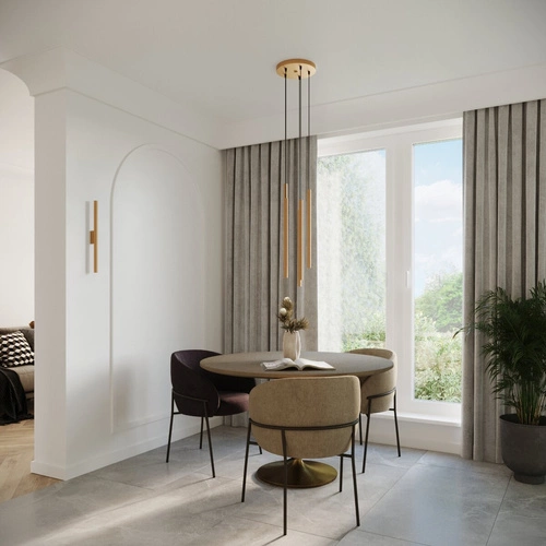 Závěsné zlaté svítidlo Pastelo 2 moderní nastavitelné do obývacího pokoje a jídelny SOLLUX LIGHTING