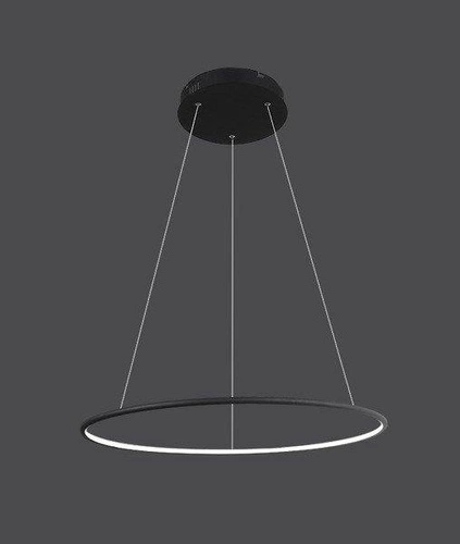 Visící lampa LED Kruhy č.1 100 cm, černá, 4000K