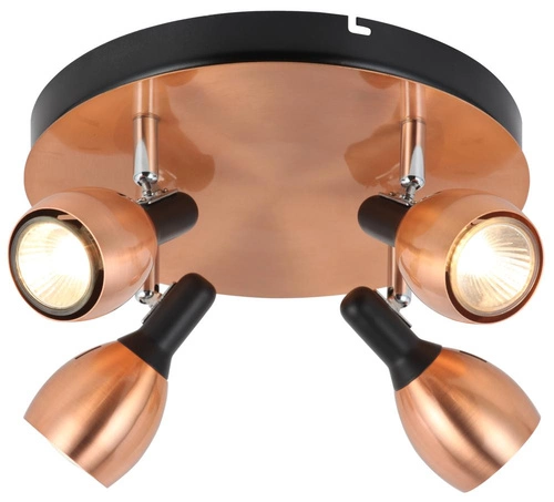 Křížové stropní svítidlo stropní svítidlo 4x50W GU10 měď