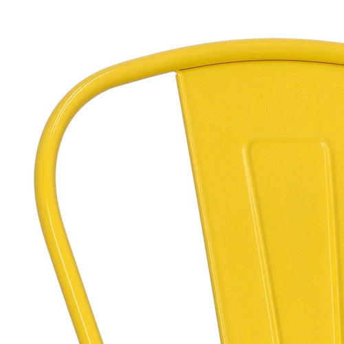 Židle Paris Wood žlutá, sedák borovice natural