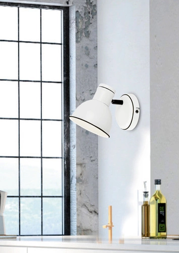 Nástěnné svítidlo Zumba bílo-černé moderní kovové do ložnice a obýváku CANDELLUX