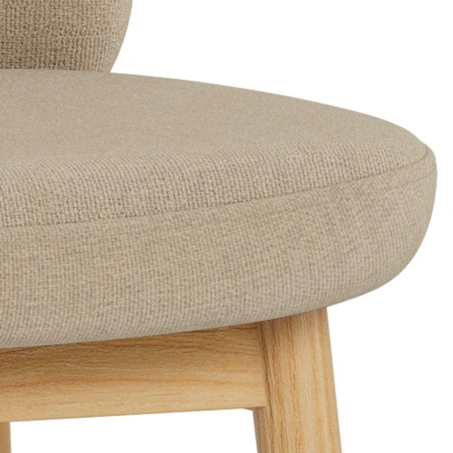 Barová židle Sophia béžová čalouněná 65 cm do kuchyně na dubových nohách