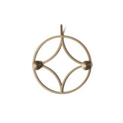 Holo XS moderní zlatý nástěnný kovový věšák do předsíně POLYHEDRA