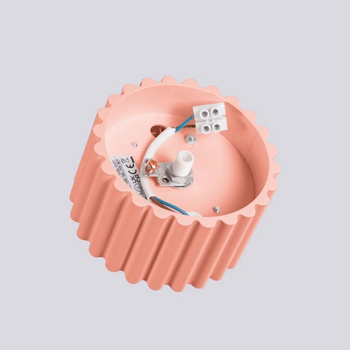 Stropní svítidlo AURA 1 růžové moderní kulaté do obýváku a kuchyně hliník