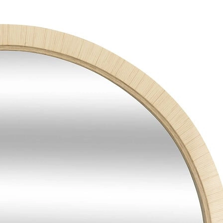 Dekorativní půlkruhové zrcadlo Thea 55x75 cm béžové do obýváku a předsíně Atmosphera