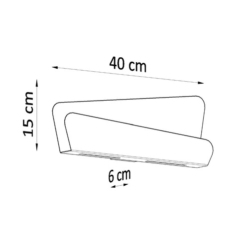 Nástěnné svítidlo BASCIA bílé moderní kovové do obýváku a ložnice Sollux 40 cm