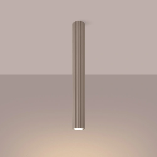 Stropní svítidlo KARBON 60 taupe moderní béžové hliníkové do obýváku a kuchyně