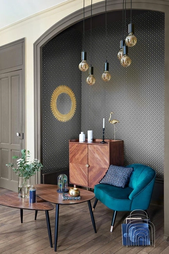 Sada 2 konferenčních stolků Mileo ořech 2v1 do obýváku rustikální dřevěné Atmosphera