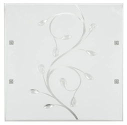 Stropní svítidlo bílé Fontana 30x30 křišťálové skleněné do obýváku a ložnice