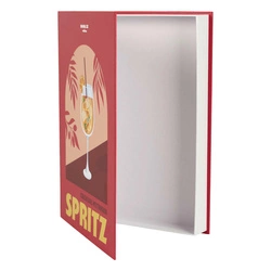 Dekorační krabice kniha Intesi červená kartonová do obýváku a ložnice