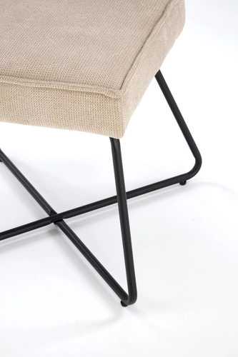 Čalouněná jídelní židle Omara béžová moderní loftová na lyžinách Intesi