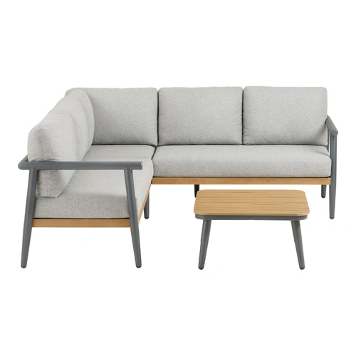 Rohová zahradní sedací souprava Comillas Corner hliníková s polštáři na terasu