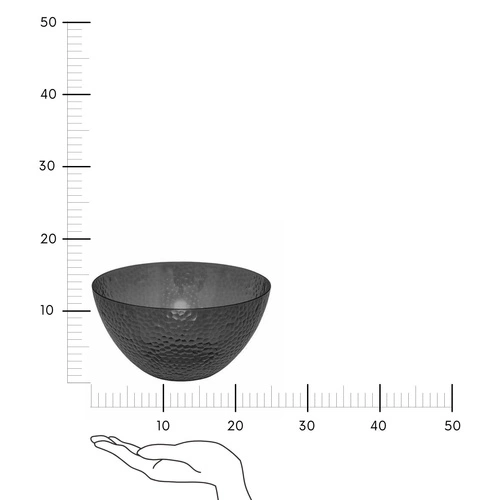 Estiva mísa 25,5 cm plast tmavě šedá