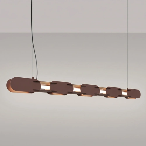 Závěsné LED svítidlo CHAIN 158 hnědé moderní nad ostrůvek