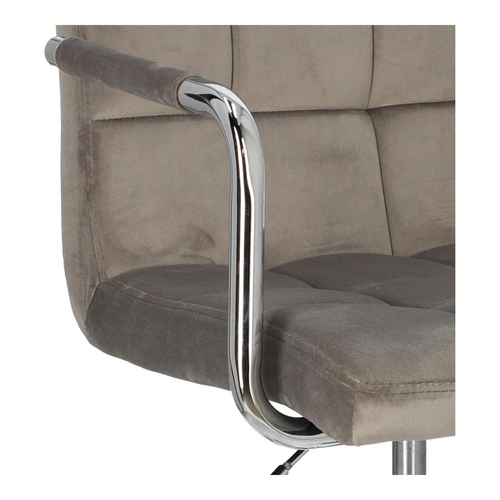 Ergonomická kancelářská židle Cosmo Arm, šedý samet, otočná s područkami