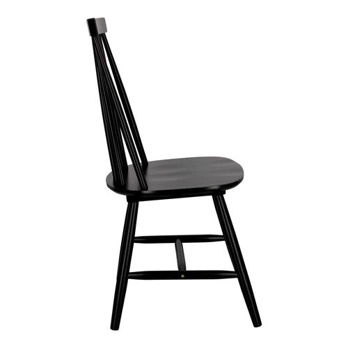 Dřevěná jídelní židle Wopy černá retro patičák Intesi vintage styl