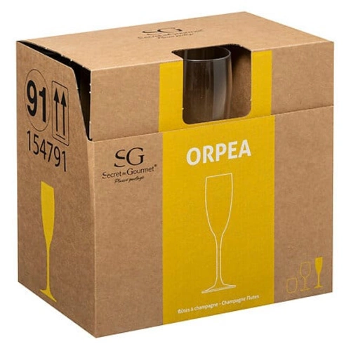 Sada 6 sklenic na šampaňské Orpéa 160ml sklo