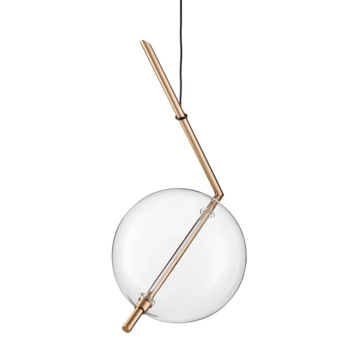 Závěsné LED svítidlo AMORE zlatá koule 24 cm moderní do obýváku a jídelny