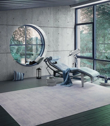 Moderní koberec Tere Light Gray 160x230 ručně tkaný do obýváku skandinávský šedý viskóza Carpet Decor